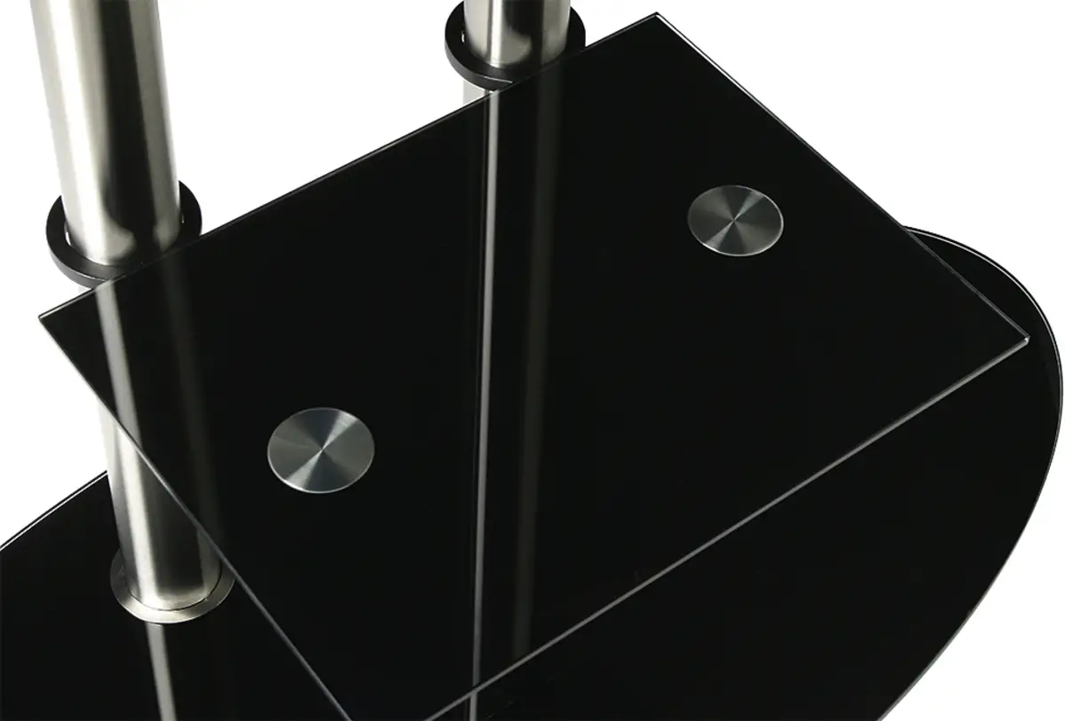 Glasplaat zwart 40x30cm voor dubbele kolom 60mm