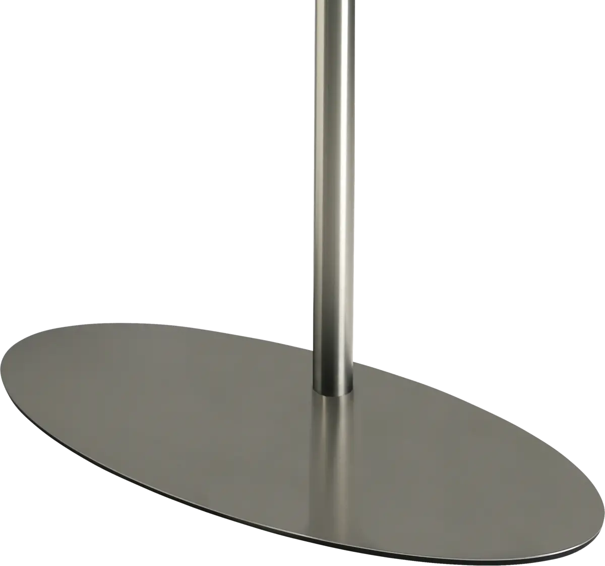 Voet 98x45cm ovaal RVS voor 80mm kolom