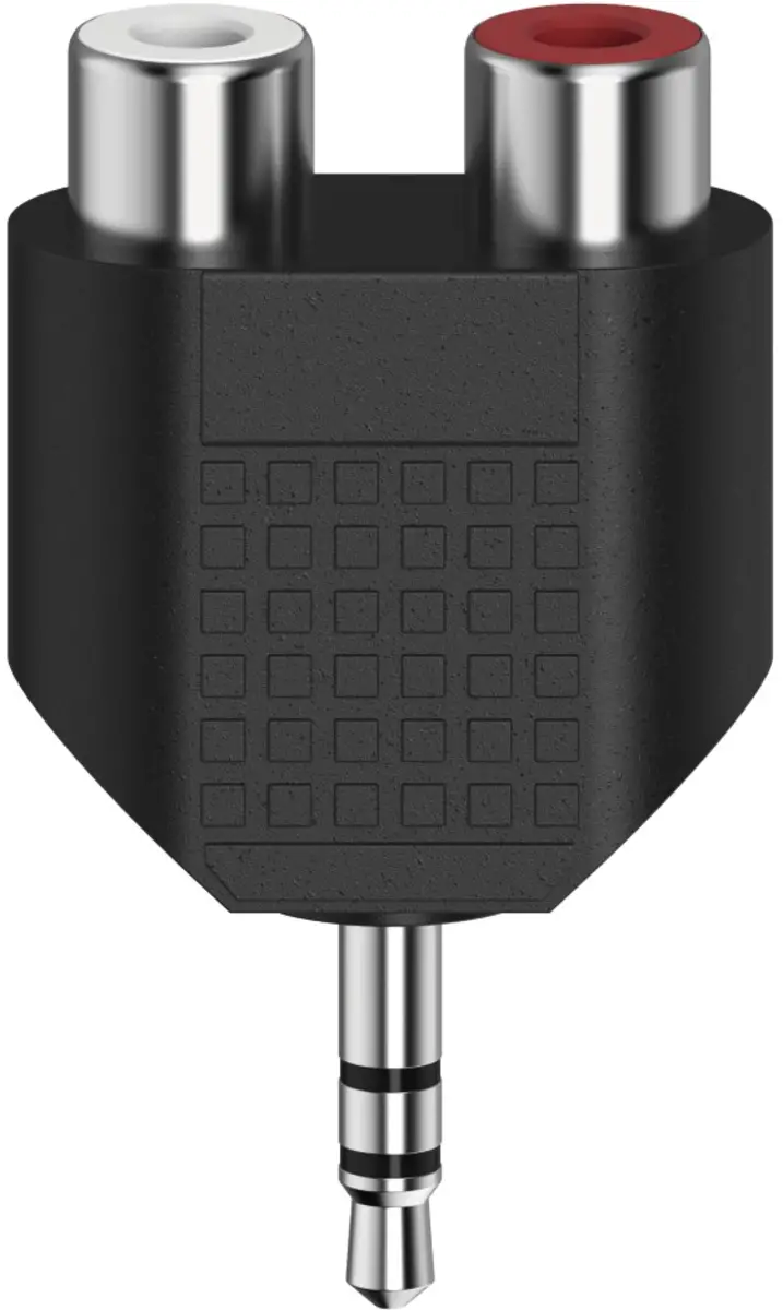 205187 Korte audio-adapter, 3,5-mm-jack-stekker stereo - 2x