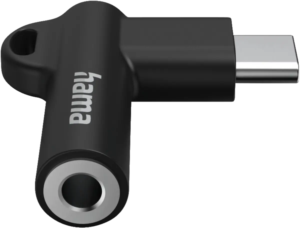 Aux-adapter USB-C-3.5mm jack aansluiting, 90 hoekstekker