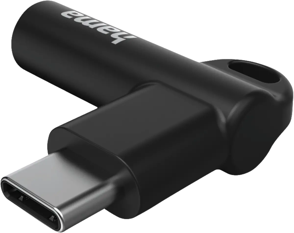 Aux-adapter USB-C-3.5mm jack aansluiting, 90 hoekstekker