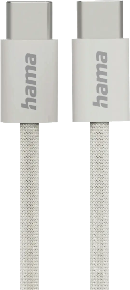 Oplaadkabel Fabric, USB-C - USB-C, 1m, nylon