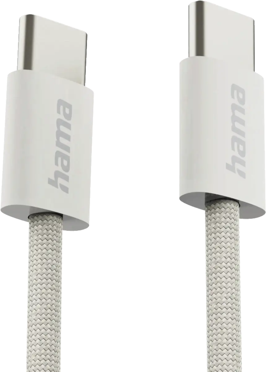 Oplaadkabel Fabric, USB-C - USB-C, 1m, nylon