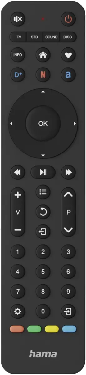 Universele tv-afstandsbediening, infr., voor 4 apparaten