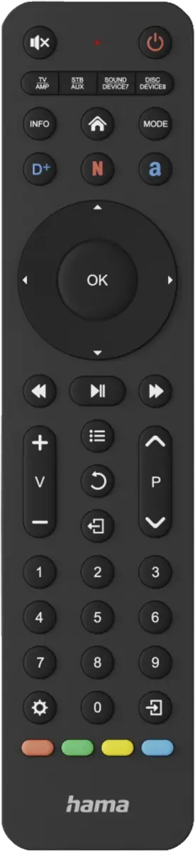 Universele tv-afstandsbediening, infr., voor 8 apparaten