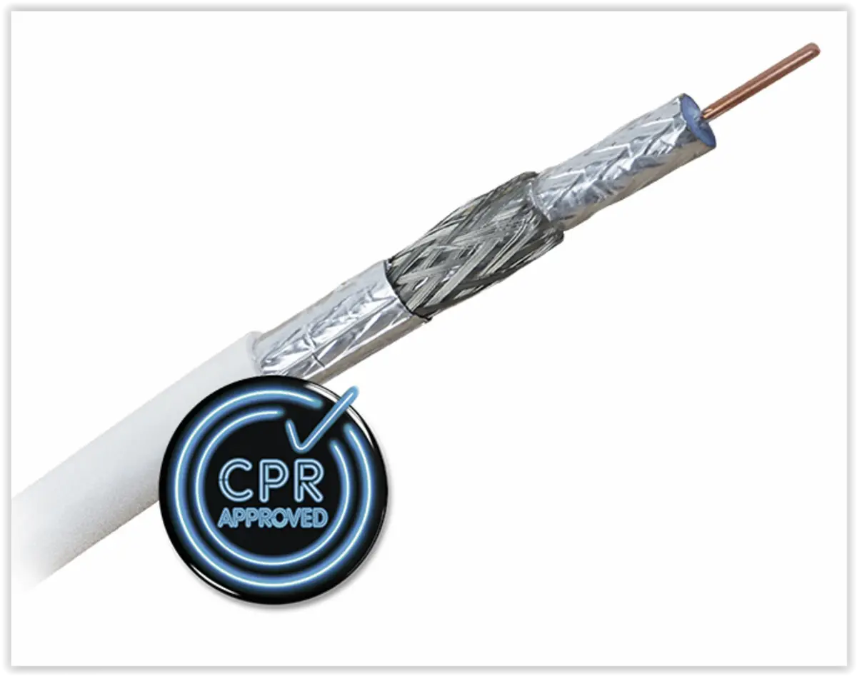 KOKA 9 Eca 50m witte coaxkabel 4G proof