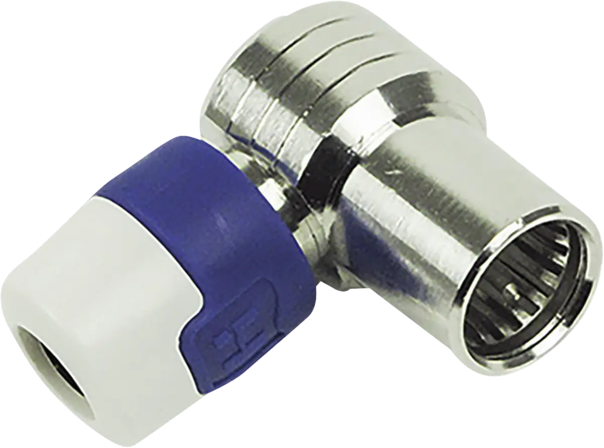 QFA 5 Haakse push on quick F-connector