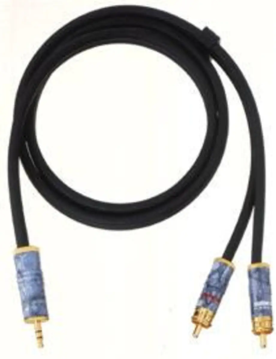 Y-Adaptor 1x1,00m 3,5mm stereo/2 Cinch