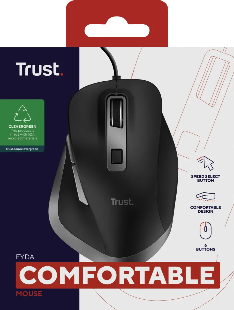 Fyda Wired Comfort Mouse Eco