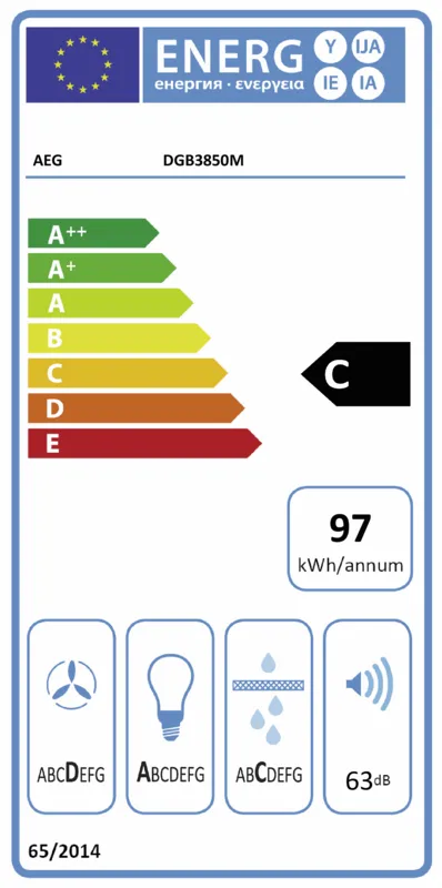 AEG DGB3850M energielabel