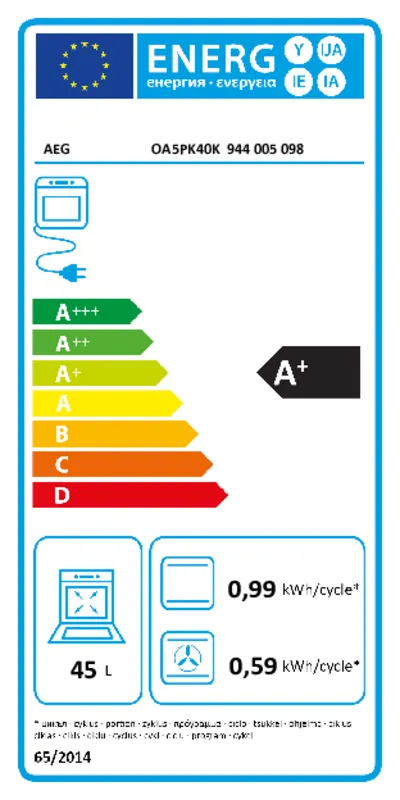 AEG OA5PK40K energielabel