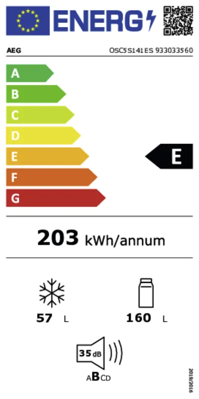 AEG OSC5S141ES energielabel