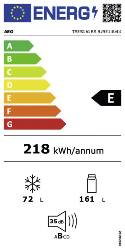 AEG TS5S161ES energielabel