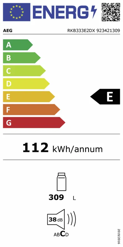 AEG RKB333E2DX energielabel