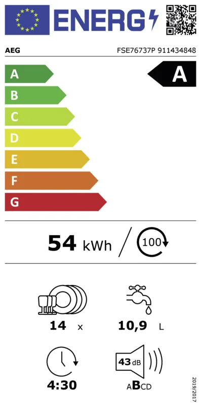 AEG FSE76737P energielabel