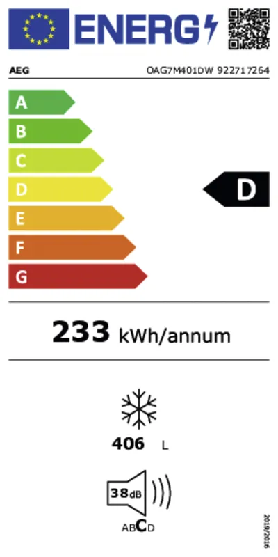 AEG OAG7M401DW energielabel
