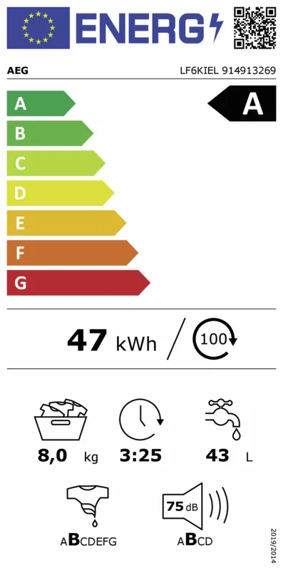 AEG LF6KIEL energielabel