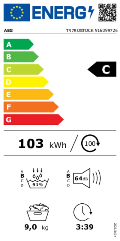 AEG TR7ROSTOCK energielabel