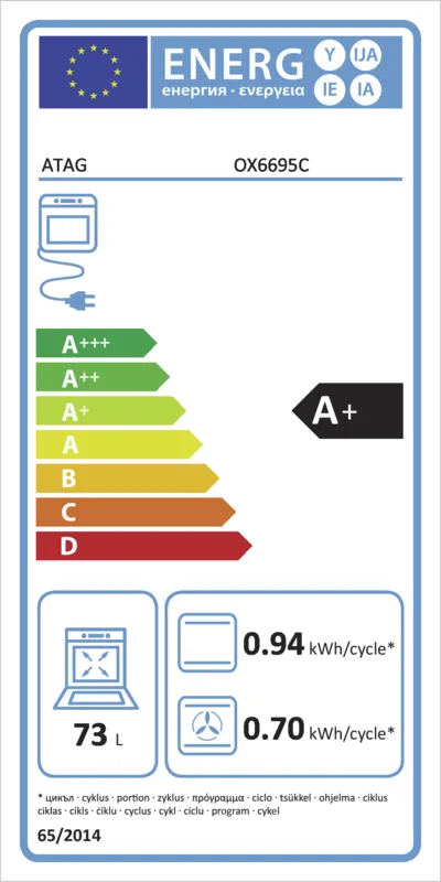 ATAG OX6695C energielabel