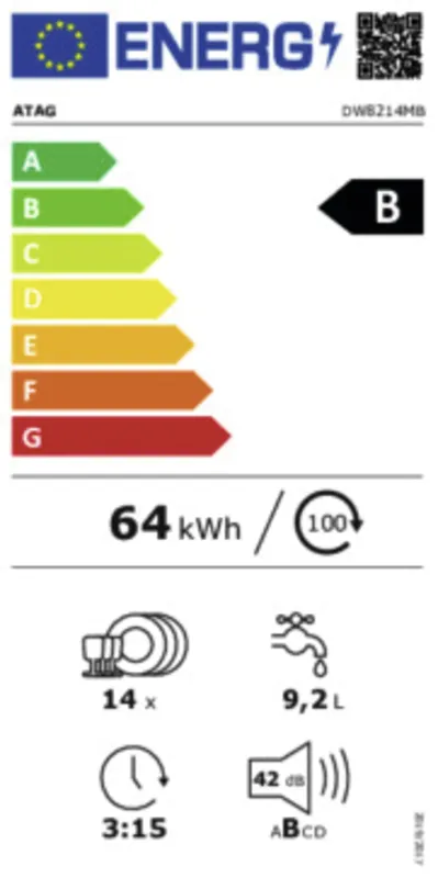 ATAG DW8214MB energielabel