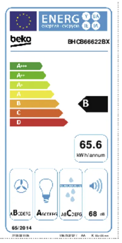 Beko BHCB66622BX energielabel
