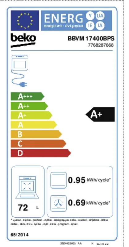 Beko BBVM17400BPS energielabel