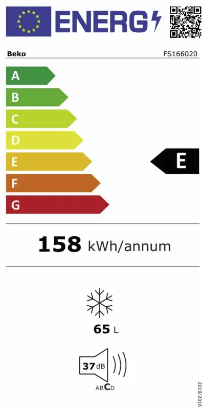 Beko FS166020 energielabel