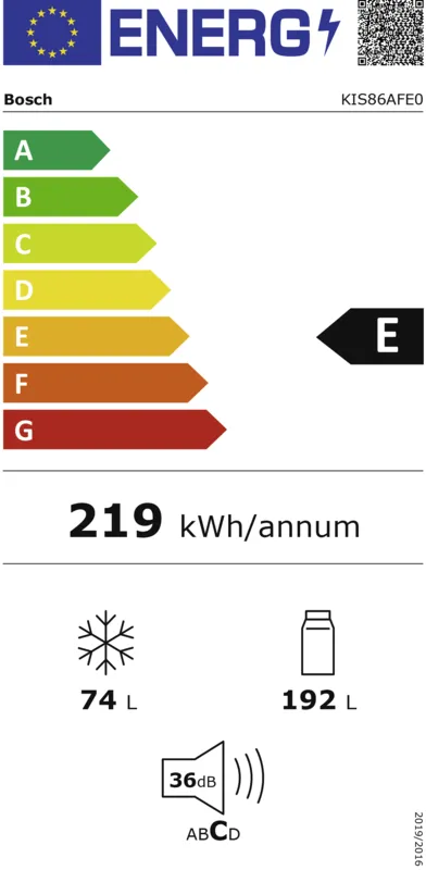 Bosch KIS86AFE0 energielabel