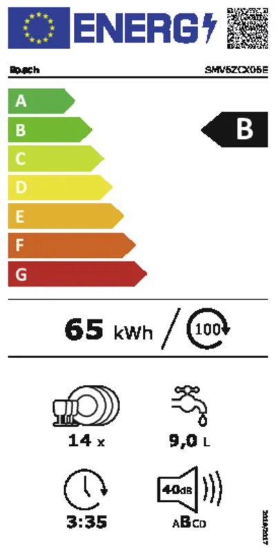 Bosch SMV6ZCX06E energielabel