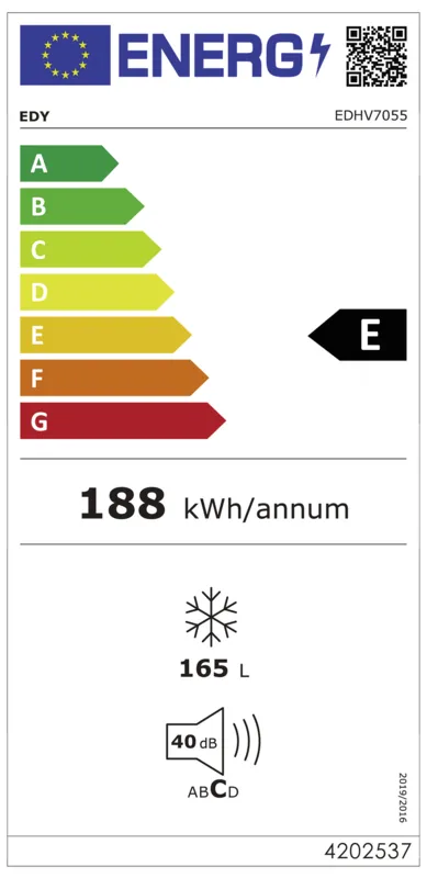 EDY EDHV7055 energielabel