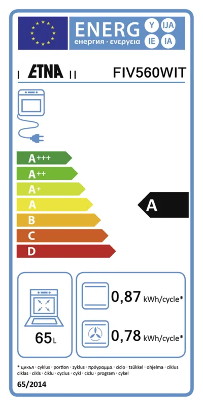 Etna FIV560WIT energielabel