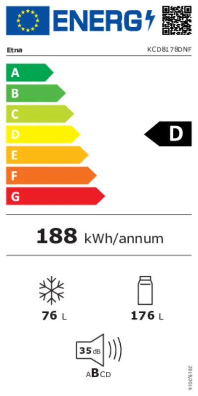 Etna KCD8178DNF energielabel
