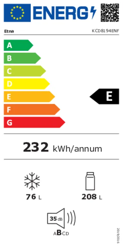 Etna KCD8194ENF energielabel