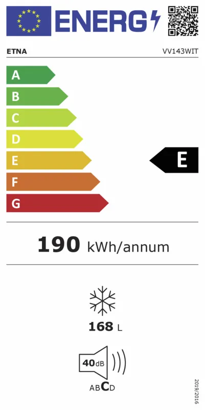 Etna VV143WIT energielabel