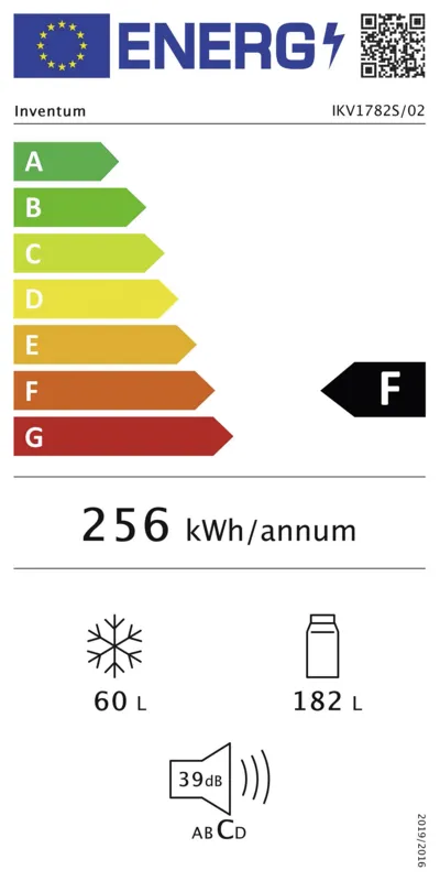 Inventum IKV1782S energielabel