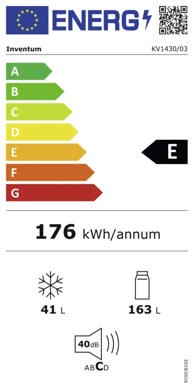 Inventum KV1430 energielabel