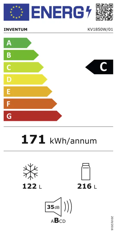 Inventum KV1850W energielabel