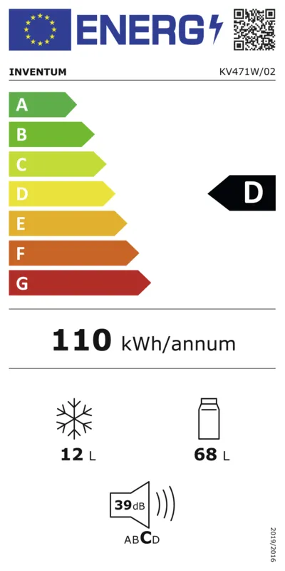 Inventum KV471W energielabel