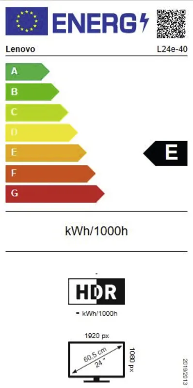 Lenovo L24e-40 energielabel