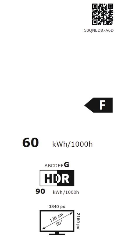 LG 50QNED87A6D.AEU energielabel