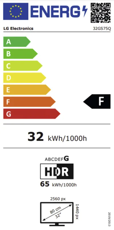 LG 32GS75Q-B energielabel