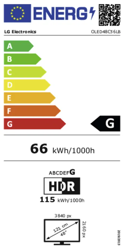LG OLED48C56LB.AEU energielabel