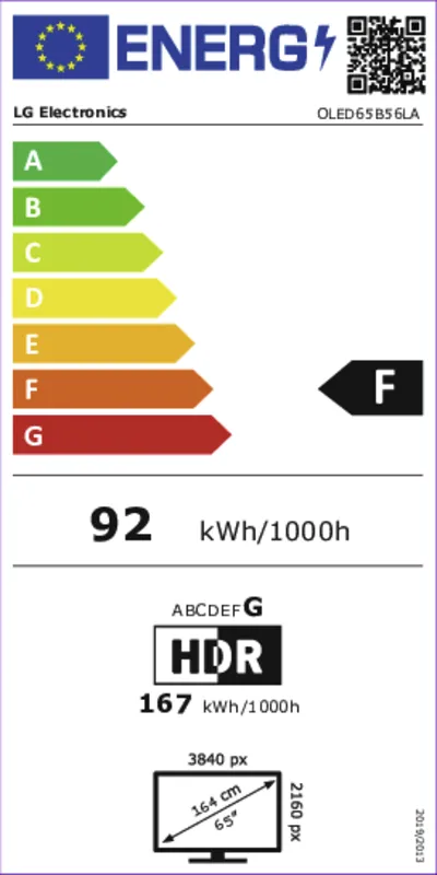 LG OLED65B56LA.AEU energielabel
