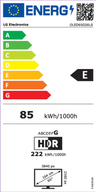 LG OLED65G56LS.AEU + DS70TY energielabel
