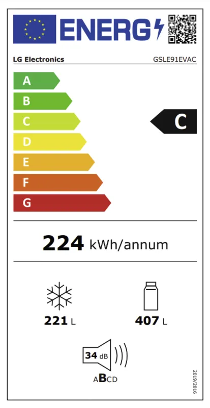 LG GSLE91EVAC energielabel