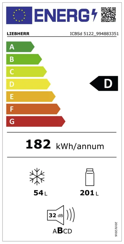 Liebherr ICBSd 5122-22 energielabel