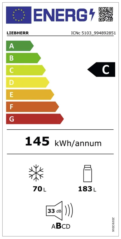 Liebherr ICNc 5103-22 energielabel