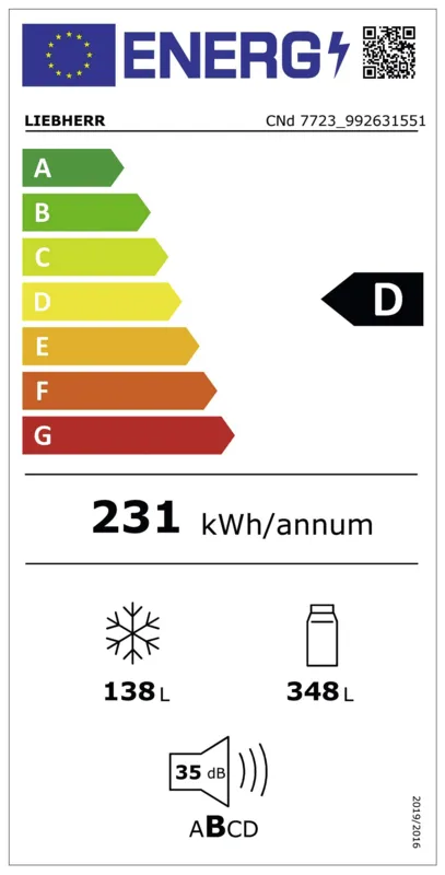 Liebherr CNd 7723-20 energielabel