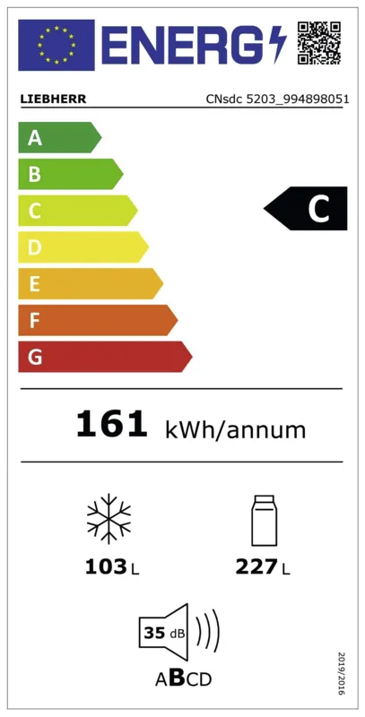 Liebherr CNsdc 5203-22 energielabel