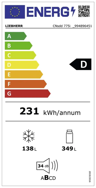 Liebherr CNsdd 775i-20 energielabel